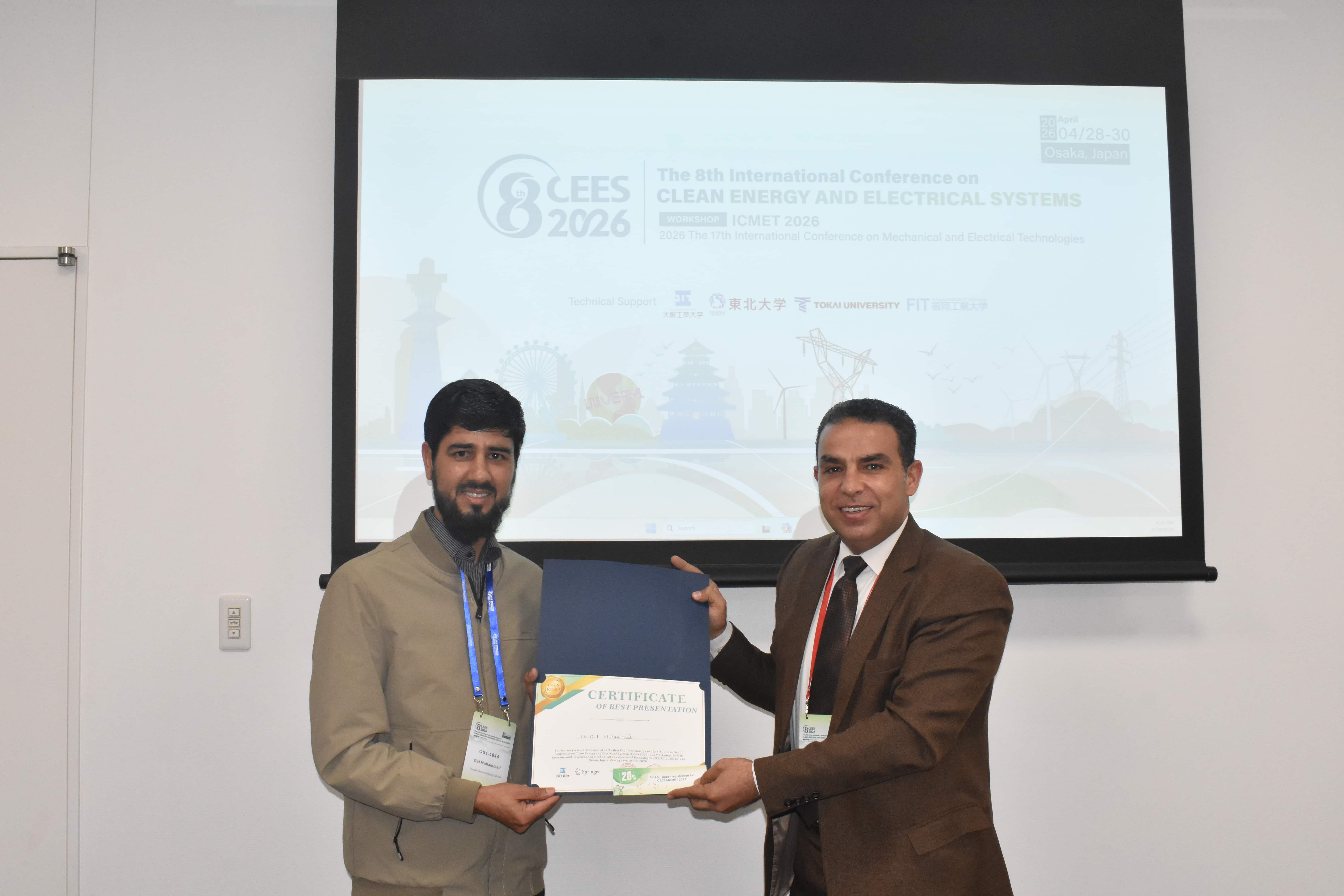 Session 6 — Best Presentation Award